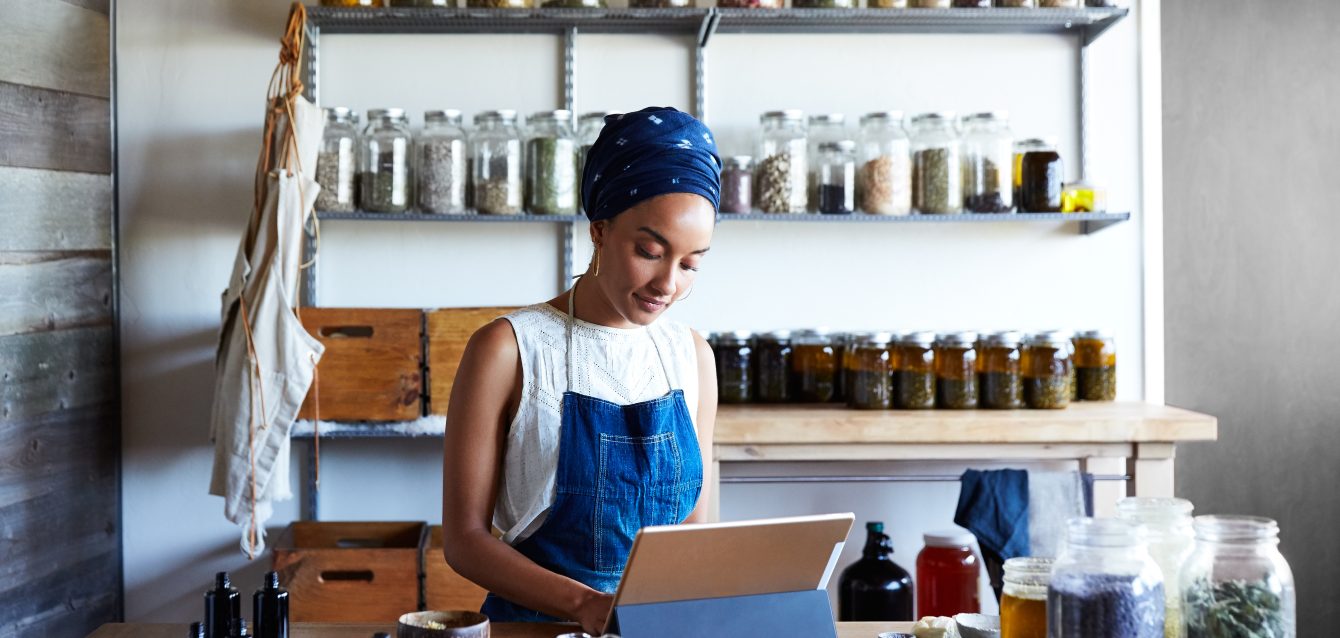 Millennial African American Woman Maker In Her Studio